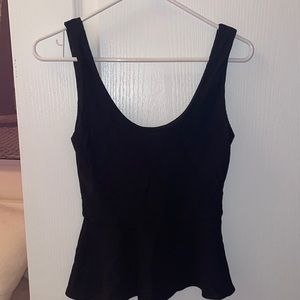 bebe Black peplum top - size small
